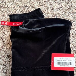 SPANX Black Velvet Leggings